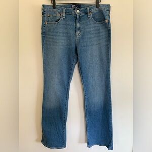 GAP Denim Perfect Boot Cut Jeans Medium Wash Blue Faded Size 12